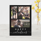 モダンエレガントカスタム写真コラージバレンタインデー カード (黄色い花)