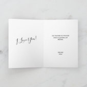 モダンエレガントカスタム写真コラージバレンタインデー カード (内部)