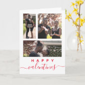 モダンエレガントカスタム写真コラージバレンタインデー カード (黄色い花)