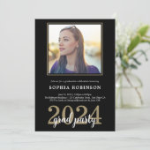 モダンエレガントカスタム写真卒業会 招待状 (スタンド正面)