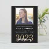 モダンエレガントカスタム写真卒業会 招待状 (スタンド正面)