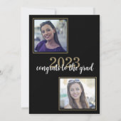 モダンエレガントカスタム写真卒業会 招待状 (裏面)