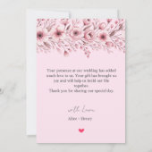 モダンエレガントカスタム写真結婚の感謝 サンキューカード (裏面)