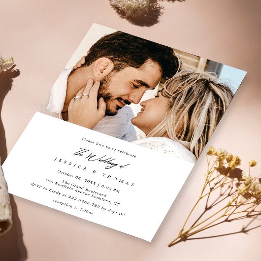 モダンエレガントカスタム結婚式招待状 招待状