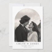 モダンエレガントカスタムPhoto Arch's 結婚. サンキューカード (正面)