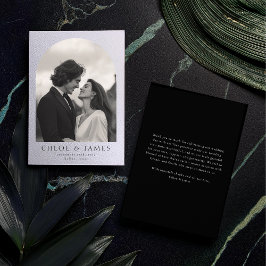 モダンエレガントカスタムPhoto Arch's 結婚. サンキューカード