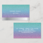 モダンエレガントカッコいいプロフェッショナルグリッターグラデーション 名刺 (正面/裏面)