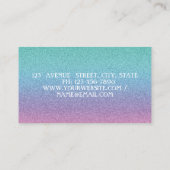 モダンエレガントカッコいいプロフェッショナルグリッターグラデーション 名刺 (裏面)