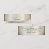 モダンエレガントカッコいい，幾何学模様，レース スキニー名刺 (正面/裏面)