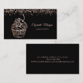 モダンエレガントカップケーキ,スイーツ,ベーカリー 名刺 (正面/裏面)