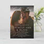 モダンエレガントカップルのシャワーシンプル 招待状 (スタンド正面)