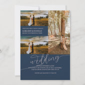 モダンエレガントカップル結婚式招待状 招待状 (正面)