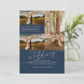 モダンエレガントカップル結婚式招待状 招待状 (スタンド正面)