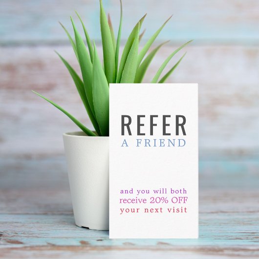 モダンエレガントカラフルはっきりした美しいサロン 紹介カード