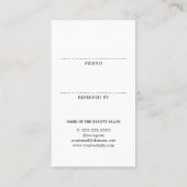 モダンエレガントカラフルはっきりした美しいサロン 紹介カード (裏面)