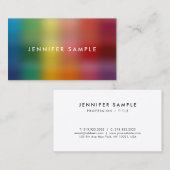 モダンエレガントカラフルシンプルテンプレート 名刺 (正面/裏面)
