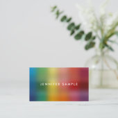 モダンエレガントカラフルシンプルテンプレート 名刺 (スタンド正面)