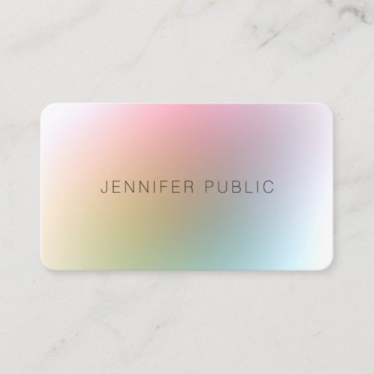 モダンエレガントカラフルテンプレートデザイン 名刺 (正面)