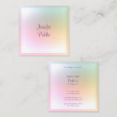 モダンエレガントカラフルテンプレート スクエア名刺 (正面/裏面)