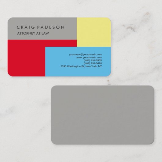 モダンエレガントカラフルプロフェッショナル 名刺 (正面/裏面)