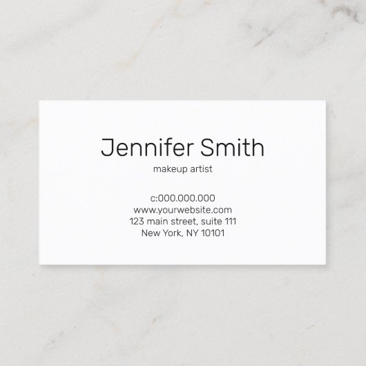 モダンエレガントカラフルホログラフィックメイクアーティスト 名刺 (裏面)