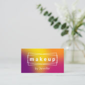 モダンエレガントカラフルホログラフィックメイクアーティスト 名刺 (スタンド正面)