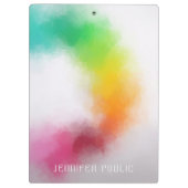 モダンエレガントカラフル抽象芸術テンプレート クリップボード (裏面)