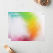 モダンエレガントカラフル抽象芸術テンプレート ノートカード (正面/裏面インサイチュ)