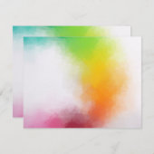 モダンエレガントカラフル抽象芸術テンプレート ノートカード (正面/裏面)