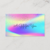 モダンエレガントカラフル紙吹雪グラデーション 割引カード (正面)