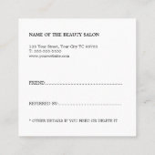 モダンエレガントカラフル美しいサロン紹介カード 紹介カード (裏面)