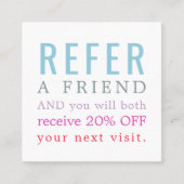 モダンエレガントカラフル美しいサロン紹介カード 紹介カード (正面)