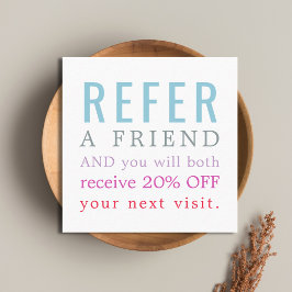 モダンエレガントカラフル美しいサロン紹介カード 紹介カード