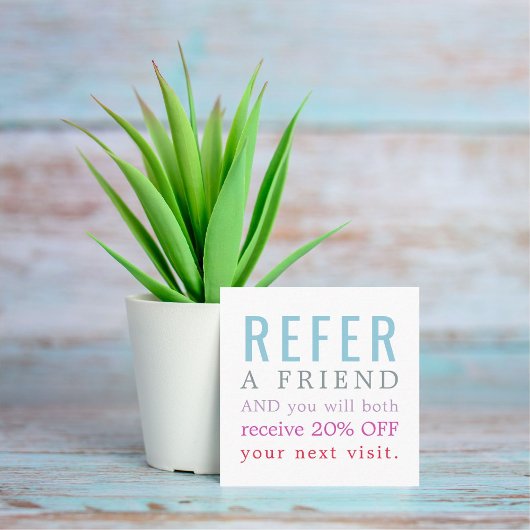 モダンエレガントカラフル美しいサロン紹介カード 紹介カード