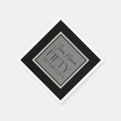 モダンエレガントカリグラフィー 50歳 & ファビュラス スタンダードカクテルナプキン (角)