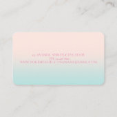 モダンエレガントガーリーおもしろい恋のフラミンゴ 名刺 (裏面)