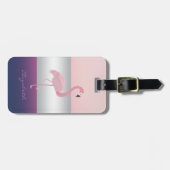 モダンエレガントガーリーピンク ラゲッジタグ (正面横)