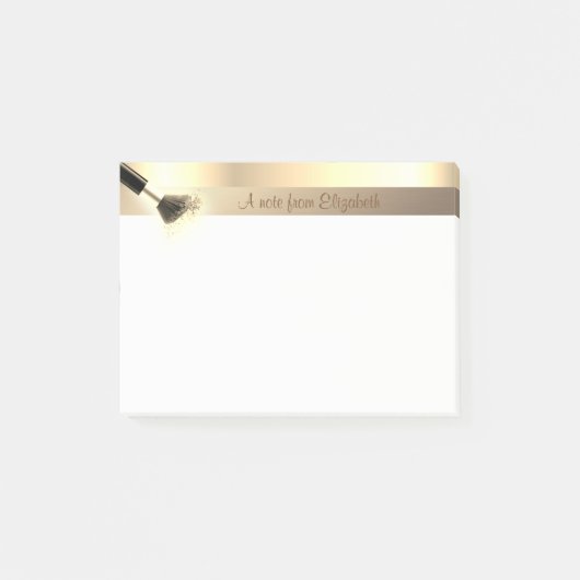 モダンエレガントガーリーメイクブラシ – パーソナライズされた ポストイット (正面)