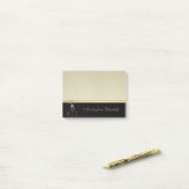 モダンエレガントガーリー黒、クリーム ポストイット (デスク上)