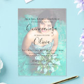 モダンエレガントキンセアニェラ15誕生日写真 アクリル招待状