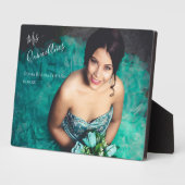 モダンエレガントキンセアニェラ15誕生日写真 フォトプラーク (側面)