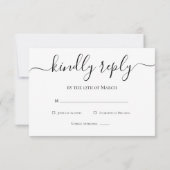 モダンエレガントキンセアニェラ15誕生日写真 出欠カード (裏面)