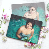 モダンエレガントキンセアニェラ15誕生日写真 招待状