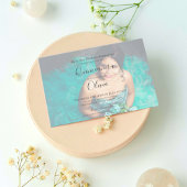 モダンエレガントキンセアニェラ15誕生日写真 招待状