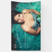 モダンエレガントキンセアニェラ15誕生日写真 横断幕 (縦)