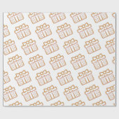 モダンエレガントギフト弓形 ラッピングペーパー (フラット)