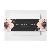 モダンエレガントクフローラ結婚 招待状ベリーバンド (正面例)