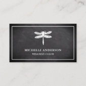 モダンエレガントクラシックシャルボードドラゴンフライ 名刺 (正面)