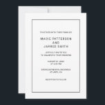 モダンエレガントクラシックミニマ結婚リスト 招待状<br><div class="desc">モダンエレガントクラシック結婚式招待状 – 白黒のデザインモダンを特長とする。クラシックとインフォーマルフォーマルなミニマエレガントリストの結婚式の両方に使用すモダンる。カスタマイズとプリントを今すぐ。</div>