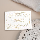 モダンエレガントクラシックヴィンテージ感謝していウェディングユー サンキューカード